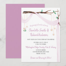 Eclectic Romance - Lilac Drape Mason Jar Lights Einladung