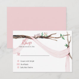 Eclectic Romance Treff Branch Rosa Gauze UAWG RSVP Karte