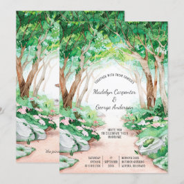 Eclectic Romance - Waldwaldpfad Hochzeit | Einladung