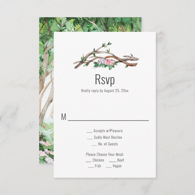 Eclectic Romance - Waldweg Wedding RSVP (Vorne/Hinten)