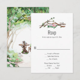 Eclectic Romance - Waldweg Wedding RSVP Karte