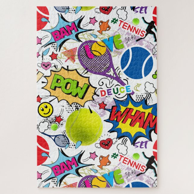 😍 🤩 Eclectic tennis 🎾 Muster (Vertikal)