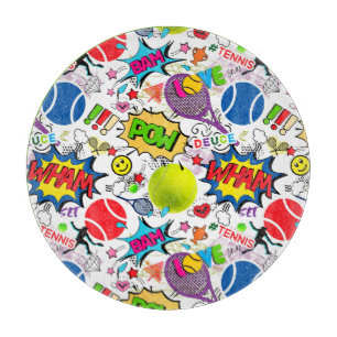 😍 🤩 Eclectic tennis 🎾 Muster Schneidebrett
