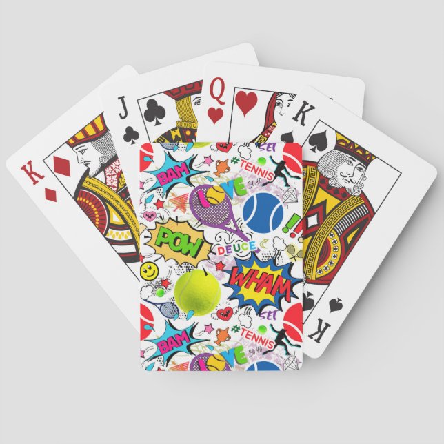 😍 🤩 Eclectic tennis 🎾 Muster Spielkarten (Rückseite)