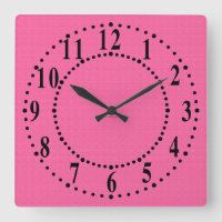 Eclectique rose Satin Look Horloge murale