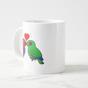 Eclectus Papageien in der Liebe Jumbo-Tasse