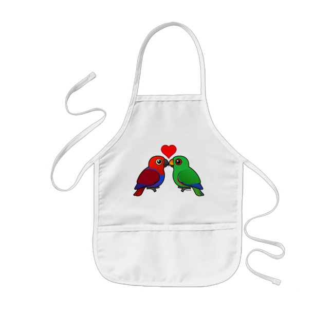 Eclectus Papageien in der Liebe Kinderschürze (Vorne)