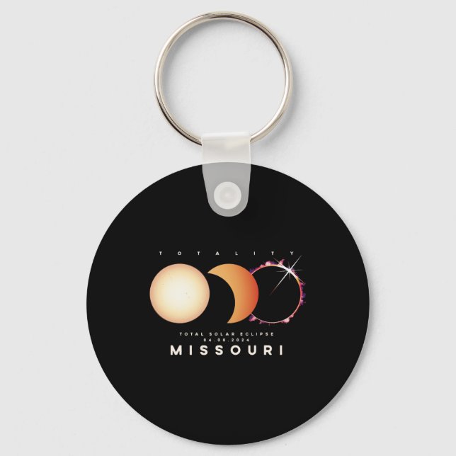 Eclipse 2024 Missouri Total Eclipse Astronomie Gra Schlüsselanhänger (Vorderseite)