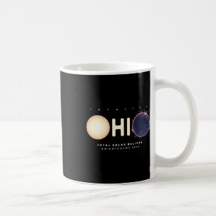 Eclipse 2024 Ohio Total Eclipse Astronomie Grafik Kaffeetasse