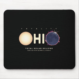 Eclipse 2024 Ohio Total Eclipse Astronomie Grafik Mousepad