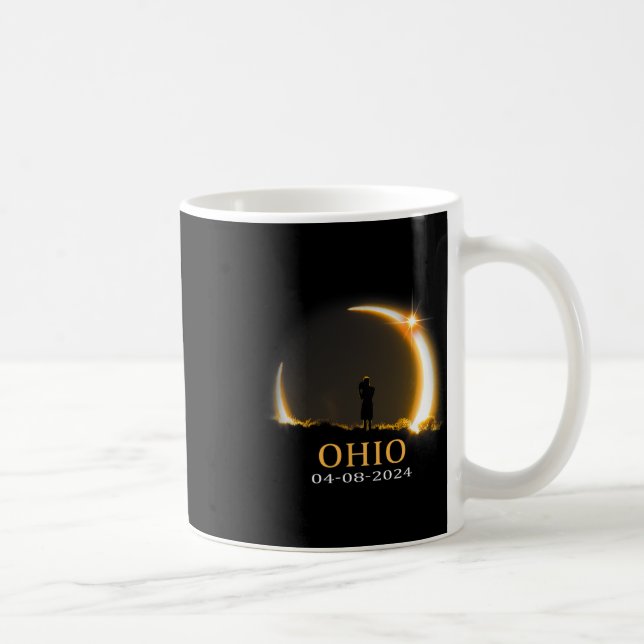 Eclipse 2024 Ohio Total Solar Eclipse 1 Kaffeetasse (Rechts)