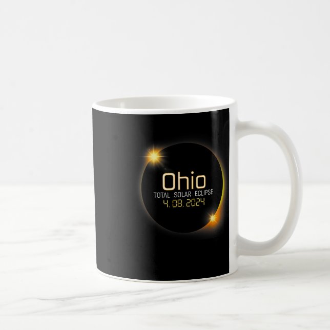 Eclipse 2024 Shirt Staat Ohio Total Solar Eclipse Kaffeetasse (Rechts)
