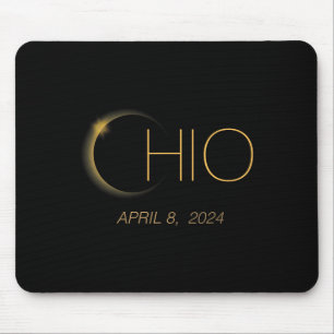 Eclipse 2024 Shirt Total Solar Eclipse Staat Ohio Mousepad
