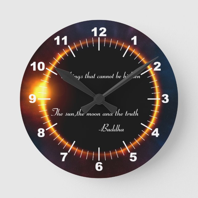 Eclipse - 3 Dinge, die nicht versteckt werden könn Runde Wanduhr (Vorderseite)