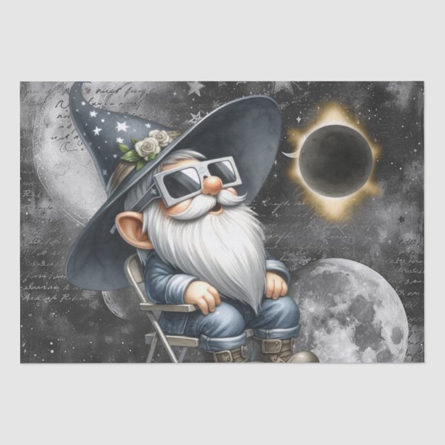 Eclipse Astronomie Celestial Gnome Seidenpapier (Vorderseite)