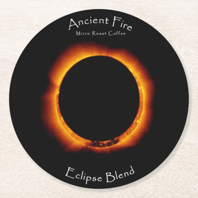 Eclipse Blend Ancient Fire Coffee Runder Pappuntersetzer (Vorderseite)