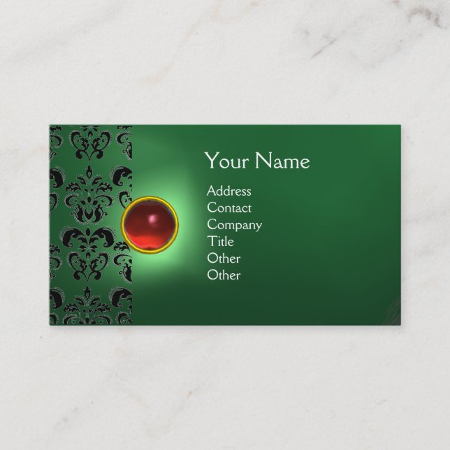 ECLIPSE DAMASK GEM MONOGRAM VISITENKARTE (Vorderseite)