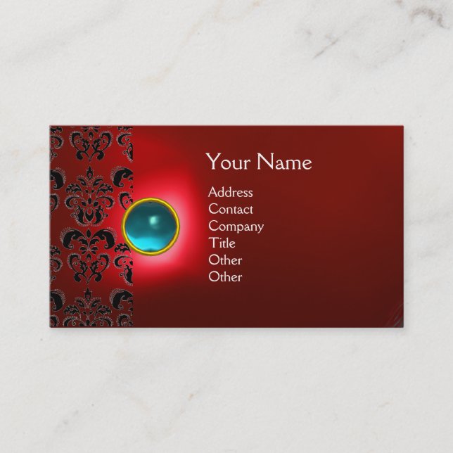ECLIPSE DAMASK GEM MONOGRAM VISITENKARTE (Vorderseite)