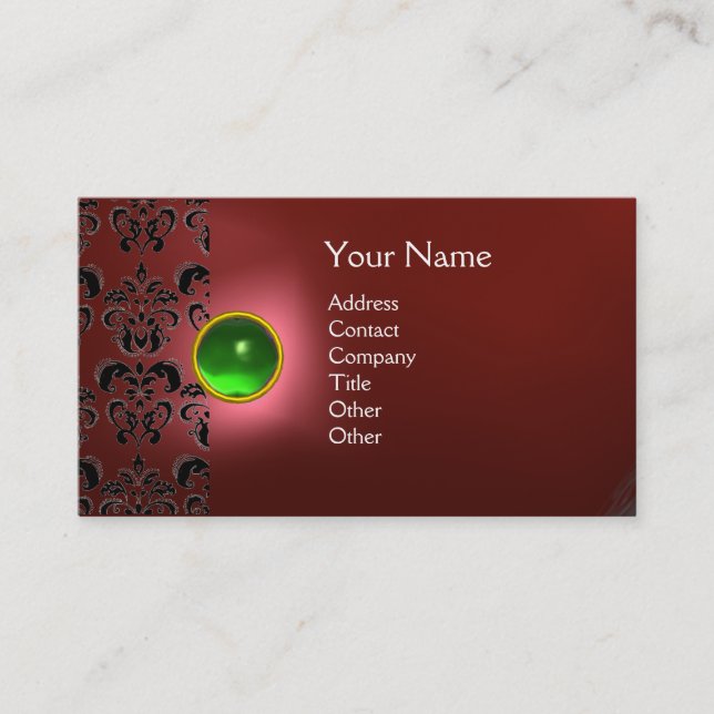 ECLIPSE DAMAST GEM MONOGRAMM VISITENKARTE (Vorderseite)