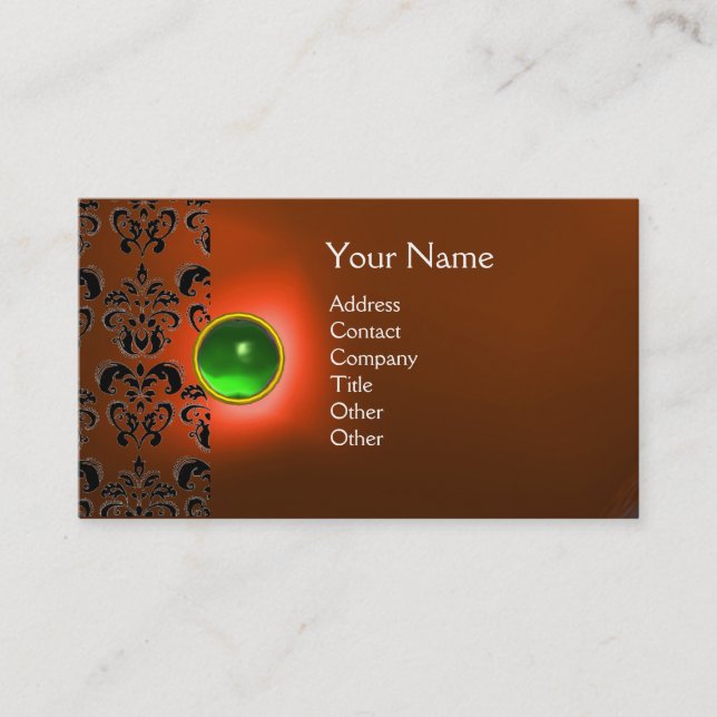 ECLIPSE DAMAST GEM MONOGRAMM VISITENKARTE (Vorderseite)