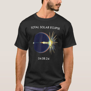 Eclipse Flare 04 08 24 Total Solar Eclipse Amerika T-Shirt