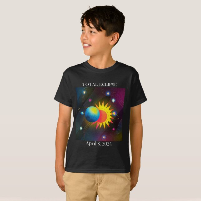 Eclipse Flare 04.08.24 Total Solar Eclipse USA T-Shirt (Vorne ganz)