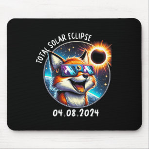 Eclipse Fox Wearing Gles Pet 8. April 2024 Mousepad