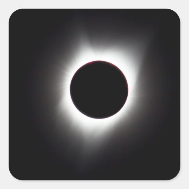 Eclipse insgesamt quadratischer aufkleber (Vorderseite)