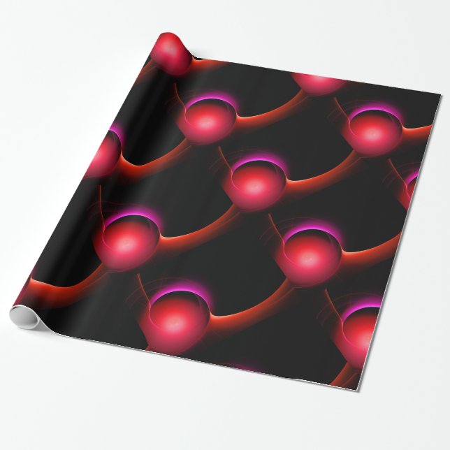ECLIPSE Lebendes schwarzes Rosa Geschenkpapier (Ungerollt)