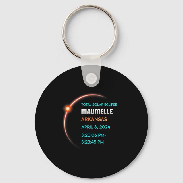 Eclipse Maumelle Arkansas Total Solar Eclipse 2024 Schlüsselanhänger (Vorderseite)