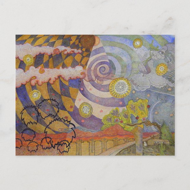 Eclipse mit Quecksilber rückwärts Postkarte (Vorderseite)
