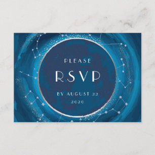 Eclipse Mond Hochzeit RSVP Karte