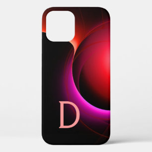 ECLIPSE MONOGRAM Schwarz Rosa Lila rote Wirbel Case-Mate iPhone Hülle