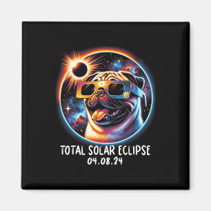 Eclipse Mops Wearing Gles Pet 8. April 2024 Magnet