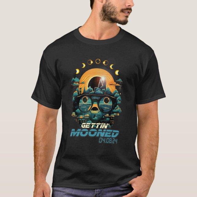 Eclipse Phases Total Solar Eclipse Getting Mooned  T-Shirt (Vorderseite)
