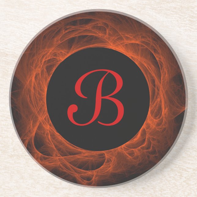 Eclipse Series-1 Red Fraktal Untersetzer - 1 von (Vorne)