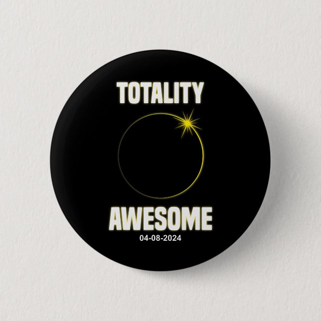 Eclipse Shirt Totality Phantastisch Total Solar Ec Button (Vorderseite)