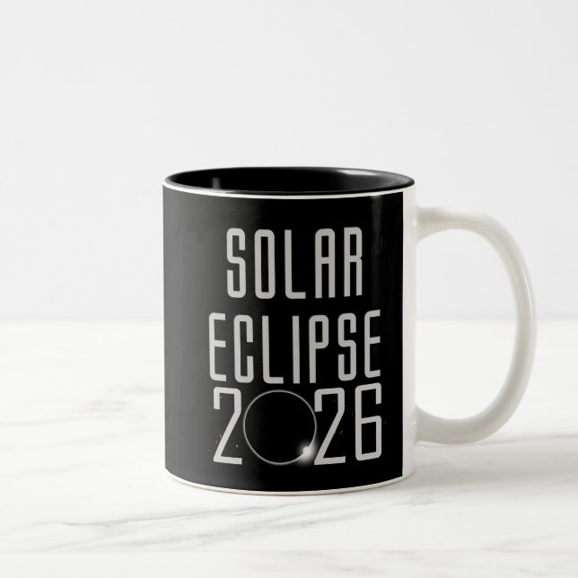 Éclipse solaire 2026 Mug (Droit)