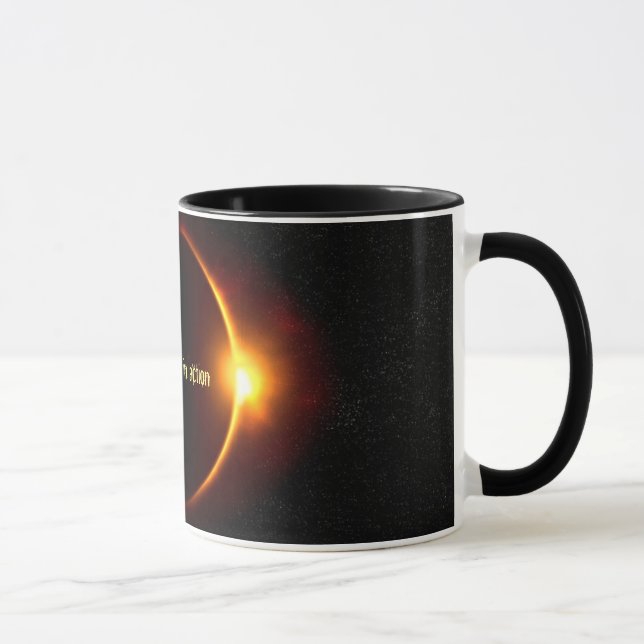 Éclipse solaire en action Black 11 oz Combo Mug (Droite)