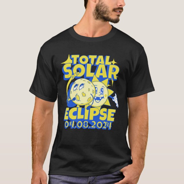 Eclipse Solar Totality 2024 Souvenir Retro April 8 T-Shirt (Vorderseite)