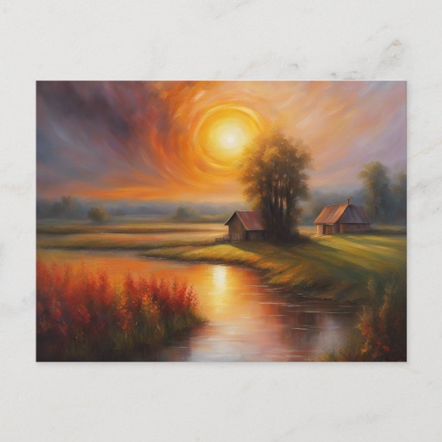 Éclipse totale de la carte postale personnalisée S (Devant)