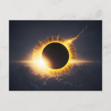 Éclipse totale de la carte postale personnalisée S