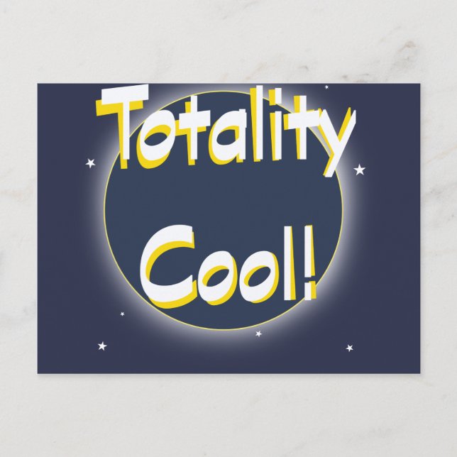 Eclipse Totality Cool! Postkarte (Vorderseite)