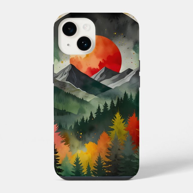Eclipse über der Wildnis iPhone 14 Hülle (Rückseite)
