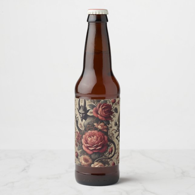 Eclipsed Grace - Gothic Viktorianisch Bierflaschenetikett (Vorderseite)