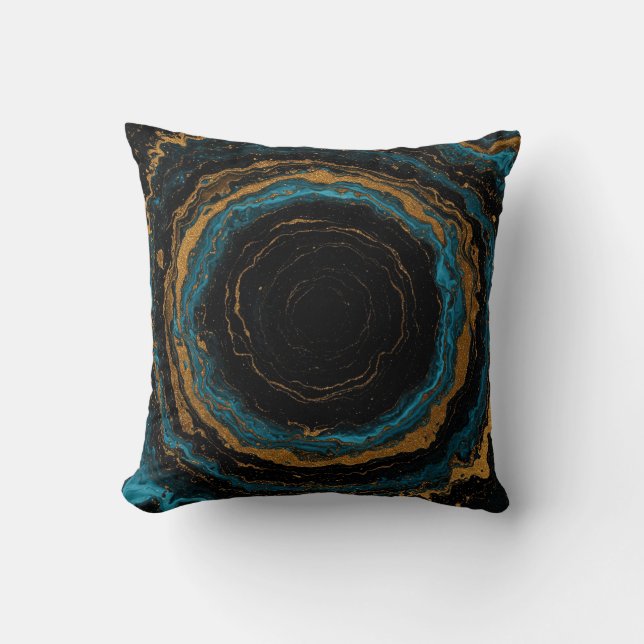 Eclipsed Marmorkern - Cosmic Luxe Pillow Design Kissen (Vorderseite)
