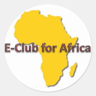 Eclub für Afrika-Aufkleber Runder Aufkleber