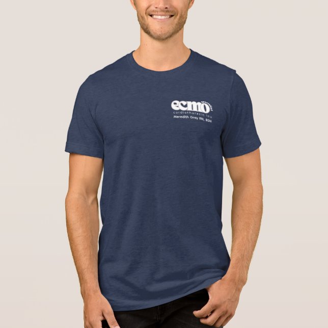 ECMO-Spezialist individuell anpassbar Tri-Blend Shirt (Vorderseite)