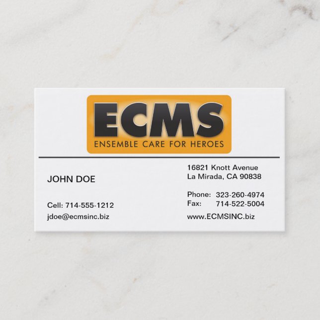 ECMS Visitenkarte gezeichnet (Vorderseite)