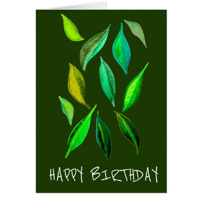 Eco anniversaire feuilles verts de l'environnement (Devant)